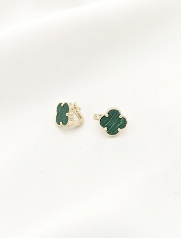 Серьги Italian Gold 65555555 вес 2.6 г золото, малахит купить,NaN
