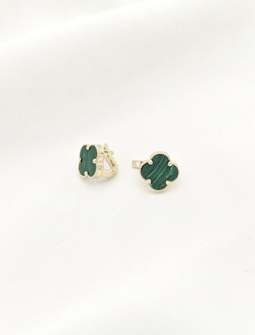 Серьги Italian Gold 65555555 вес 2.6 г золото, малахит купить,NaN