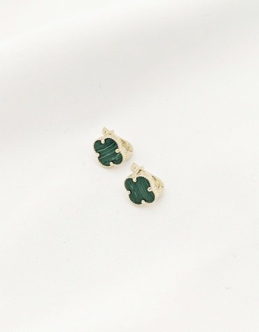 Серьги Italian Gold 65555555 вес 2.6 г золото, малахит купить,NaN