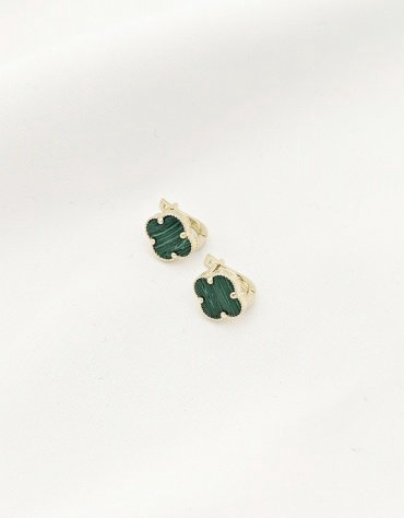 Серьги Italian Gold 65555555 вес 2.6 г золото, малахит купить,NaN