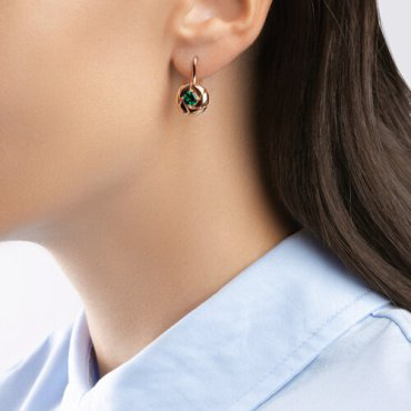 Серьги SOKOLOV 727770 вес 3.63 г золото, изумруд купить,NaN
