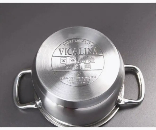 Кастрюля 9.2 л, Vicalina VL-1077 сталь