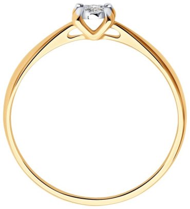 Кольцо LUXOR JEWELRY LUXOR 1011409-16_1,13 размер 16 вес 1.13 г золото, бриллиант купить,NaN