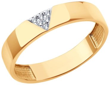 Кольцо SOKOLOV 019369 размер 17.5 вес 2.12 г золото, фианит купить,NaN