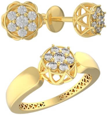 Комплект Granat 9701777 вес 3.99 г золото, бриллиант купить,NaN