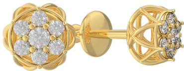Серьги Grant 9701777 вес 1.94 г золото, бриллиант 121907539 купить,NaN