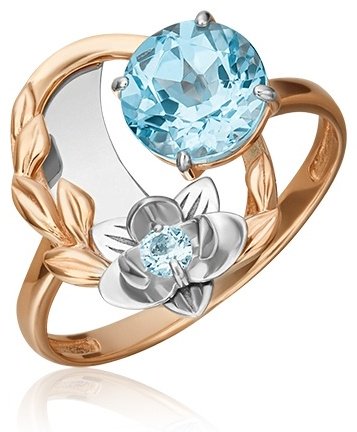 Кольцо PLATINA 01-5466-00-201-1111-76 размер 17.5 вес 3.18 г золото, топаз купить,NaN