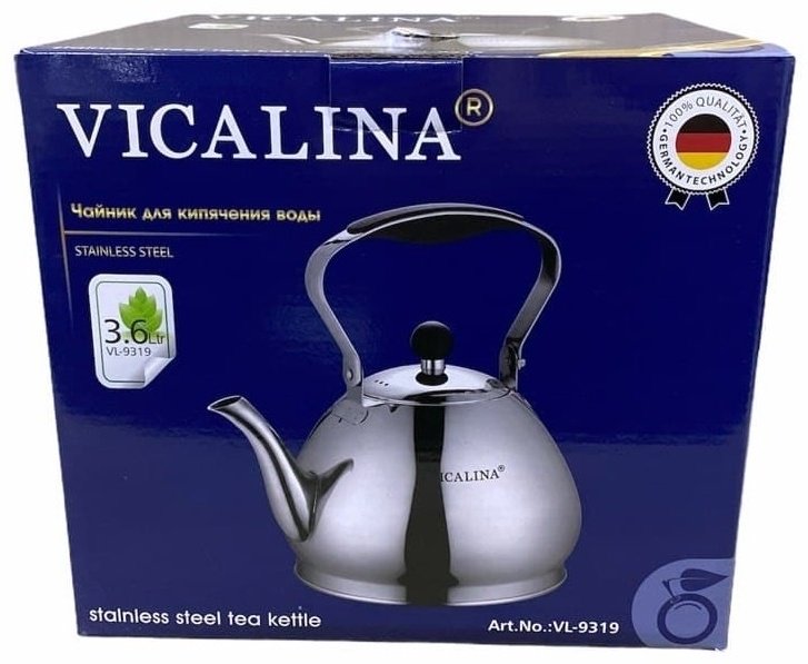 Vicalina чайник VL9319 3.6 л, нержавеющая сталь