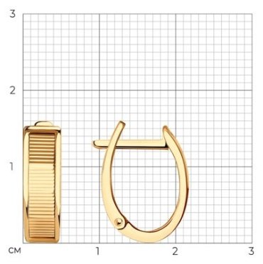 Серьги Diamant 51-120-01572-1 вес 2.88 г золото, без вставок купить,NaN