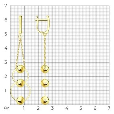 Серьги Diamant 53-121-01245-1 вес 4.64 г золото, без вставок купить,NaN