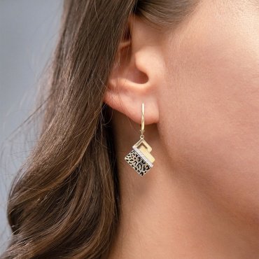 Серьги PLATINA 02-5191-00-401-1130 вес 5.29 г золото, фианит, эмаль купить,NaN