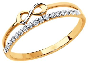 Кольцо Diamant 51-110-00749-1_16-5 размер 16.5 вес 1.26 г золото, фианит купить,NaN