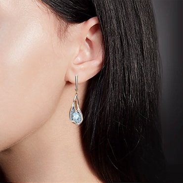 Серьги PLATINA 02-4180-00-201-1110-46 вес 6.72 г золото, топаз купить,NaN