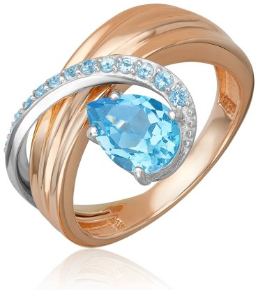 Кольцо PLATINA 01-5708-00-201-1111 размер 18.5 вес 3.99 г золото, топаз купить,NaN