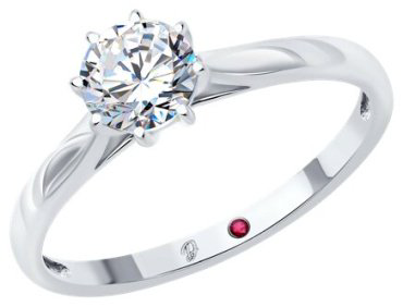Кольцо Diamant 52-210-02347-1_18-5 размер 18.5 вес 1.91 г золото, бриллиант купить,NaN