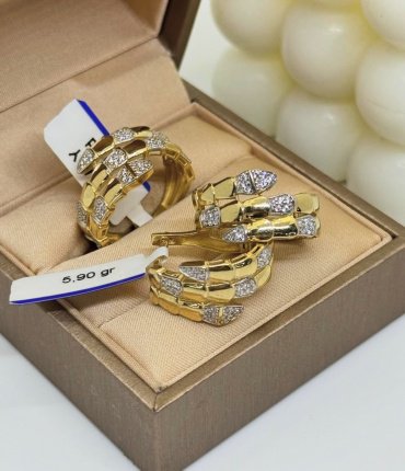 Комплект Exclusive Gold SharmGold877788 вес 8.91 г золото, фианит
