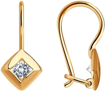 Серьги SOKOLOV 027174 вес 0.99 г золото, фианит купить,80000