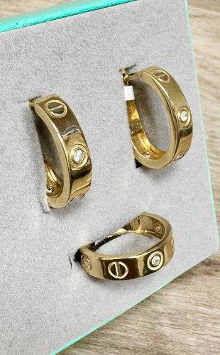 Комплект SharmStyle SharmGold643566 вес 8.3 г золото, фианит