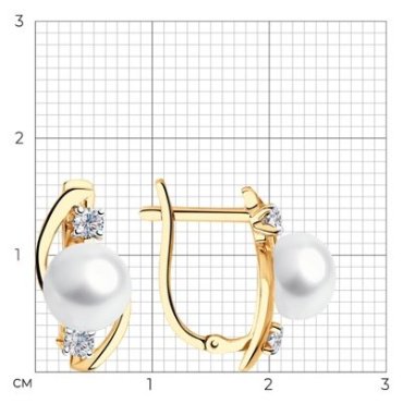 Серьги SOKOLOV 792161 вес 3.48 г золото, жемчуг купить,NaN