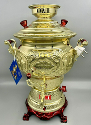 Katherina самовар 57667 8 л, нержавеющая сталь, латунь