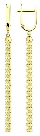 Серьги Diamant 53-121-00358-1 вес 2.64 г золото, без вставок купить,267909