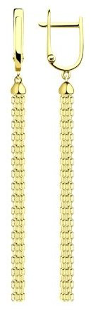 Серьги Diamant 53-121-00358-1 вес 2.64 г золото, без вставок купить,267909