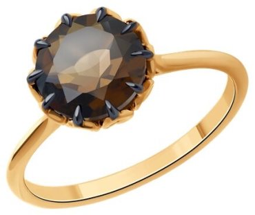 Кольцо Diamant 51-310-01811-3_18-5 размер 18.5 вес 2.29 г золото, раухтопаз купить,NaN