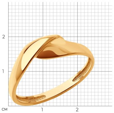 Кольцо Diamant 51-110-02233-1 размер 17 вес 1.57 г золото, без вставок купить,NaN