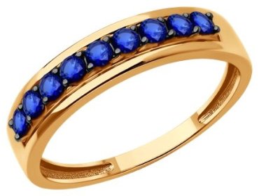 Кольцо Diamant 51-210-02520-1 размер 18 вес 1.95 г золото, сапфир купить,NaN