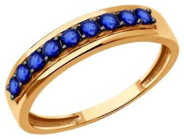 Кольцо Diamant 51-210-02520-1 размер 18 вес 1.95 г золото, сапфир купить,NaN