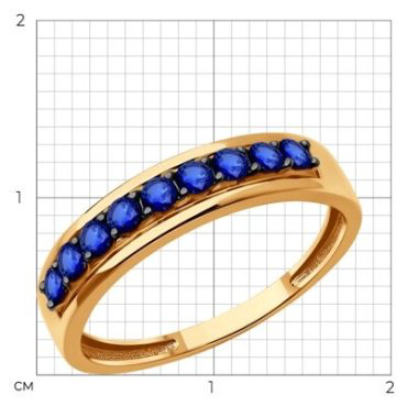 Кольцо Diamant 51-210-02520-1 размер 18 вес 1.95 г золото, сапфир купить,NaN