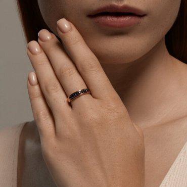 Кольцо Diamant 51-210-02520-1 размер 18 вес 1.95 г золото, сапфир купить,NaN