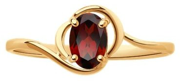 Кольцо Diamant 51-310-00972-2_17-5 размер 17.5 вес 1.07 г золото, гранат купить,NaN
