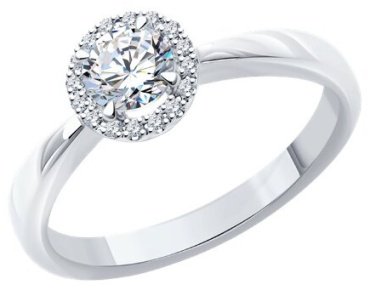 Кольцо Diamant 9010166-5_17-5 размер 17.5 вес 3.21 г золото, бриллиант купить,NaN