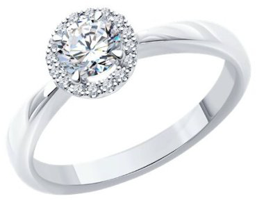 Кольцо Diamant 9010166-5_17-5 размер 17.5 вес 3.21 г золото, бриллиант купить,NaN