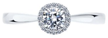 Кольцо Diamant 9010166-5_17-5 размер 17.5 вес 3.21 г золото, бриллиант купить,NaN