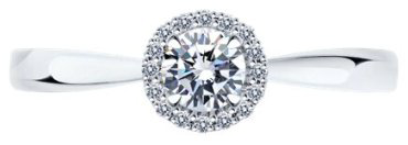 Кольцо Diamant 9010166-5_17-5 размер 17.5 вес 3.21 г золото, бриллиант купить,NaN