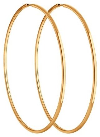Серьги Diamant 51-124-02377-1 вес 6.1 г золото, без вставок купить,NaN