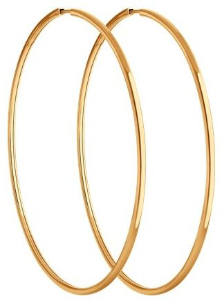 Серьги Diamant 51-124-02377-1 вес 6.1 г золото, без вставок купить,NaN