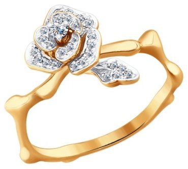 Кольцо LUXOR JEWELRY LUXOR 1011277-18_2,55 размер 18 вес 2.55 г золото, бриллиант купить,NaN