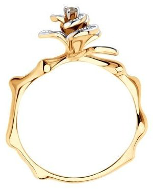 Кольцо LUXOR JEWELRY LUXOR 1011277-18_2,55 размер 18 вес 2.55 г золото, бриллиант купить,NaN