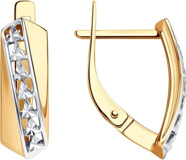 Серьги Diamant 51-120-00955-1 вес 2.35 г золото, без вставок купить,NaN