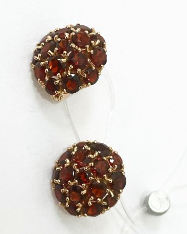Серьги AB 56545658 вес 4.39 г золото, гранат купить,NaN