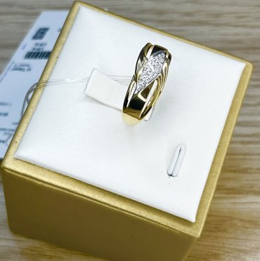 Кольцо Diamant 87665 размер 18.5 вес 2.34 г золото, фианит купить,NaN