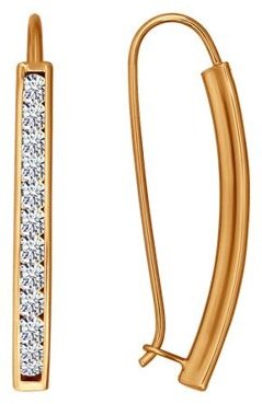 Серьги SOKOLOV 022651 вес 2.74 г золото, фианит купить,NaN