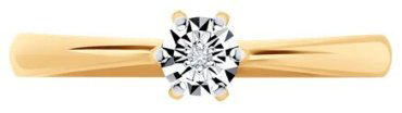 Кольцо Diamant 51-210-01466-1_17-5 размер 17.5 вес 1.14 г золото, бриллиант купить,252706