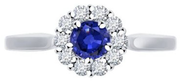 Кольцо Diamant 52-210-01779-1 размер 17.5 вес 1.61 г золото, бриллиант, сапфир купить,NaN