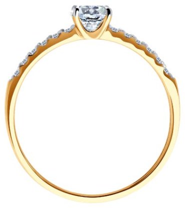 Кольцо Diamant 51-110-02334-1 размер 17 вес 1.16 г золото, фианит купить,NaN