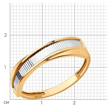 Кольцо Diamant 51-110-01582-1 размер 18 вес 1.84 г золото, без вставок купить,NaN