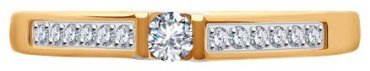 Кольцо Diamant 51-110-02054-1_17 размер 17 вес 1.29 г золото, фианит купить,NaN